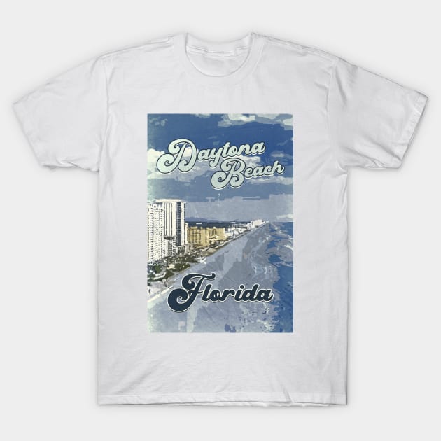 Retro Daytona Beach Florida / Vintage style poster / T-Shirt by Naumovski